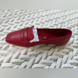 Louise et Cie Red Leather Loafers Flats